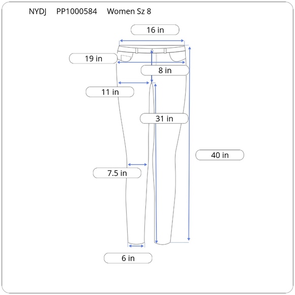 NYDJ Alina Legging Black Skinny Jeans Women Sz 8 - Picture 6 of 6